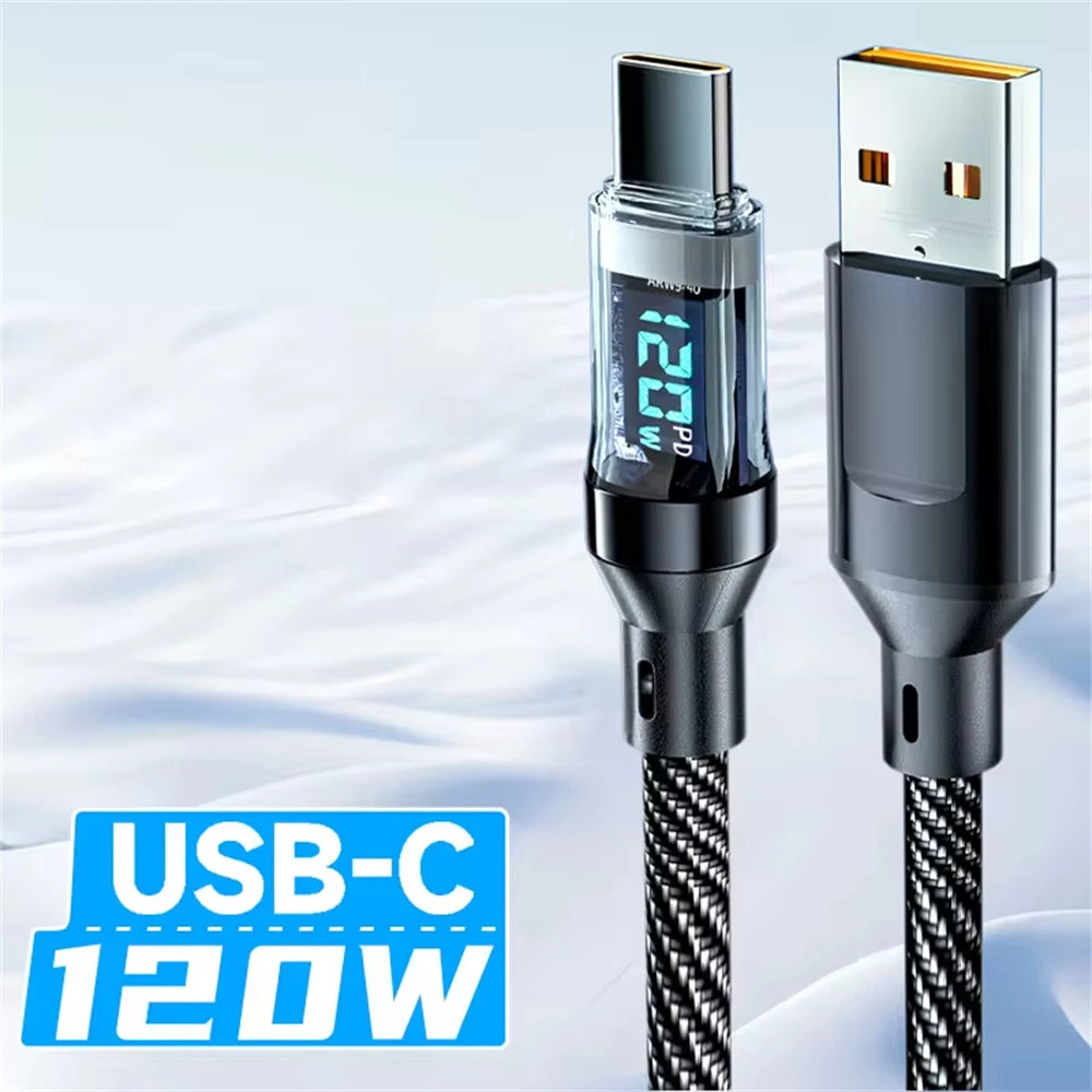 PowerMax 120W LED Type-C Cable