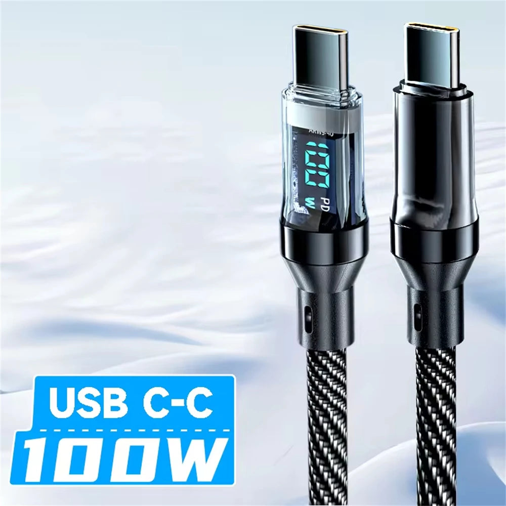 PowerMax 120W LED Type-C Cable