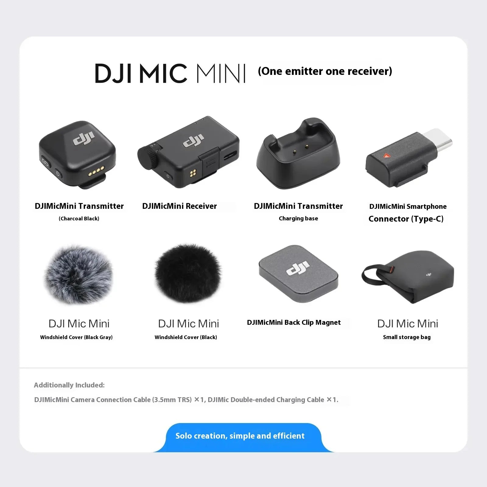 DJI Mic Mini 2TX 1RX